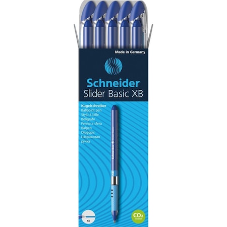 Rediform Pen, Ballpoint, Slider Basic, 1.4mm Point, 10/PK, Blue 10PK RED151203